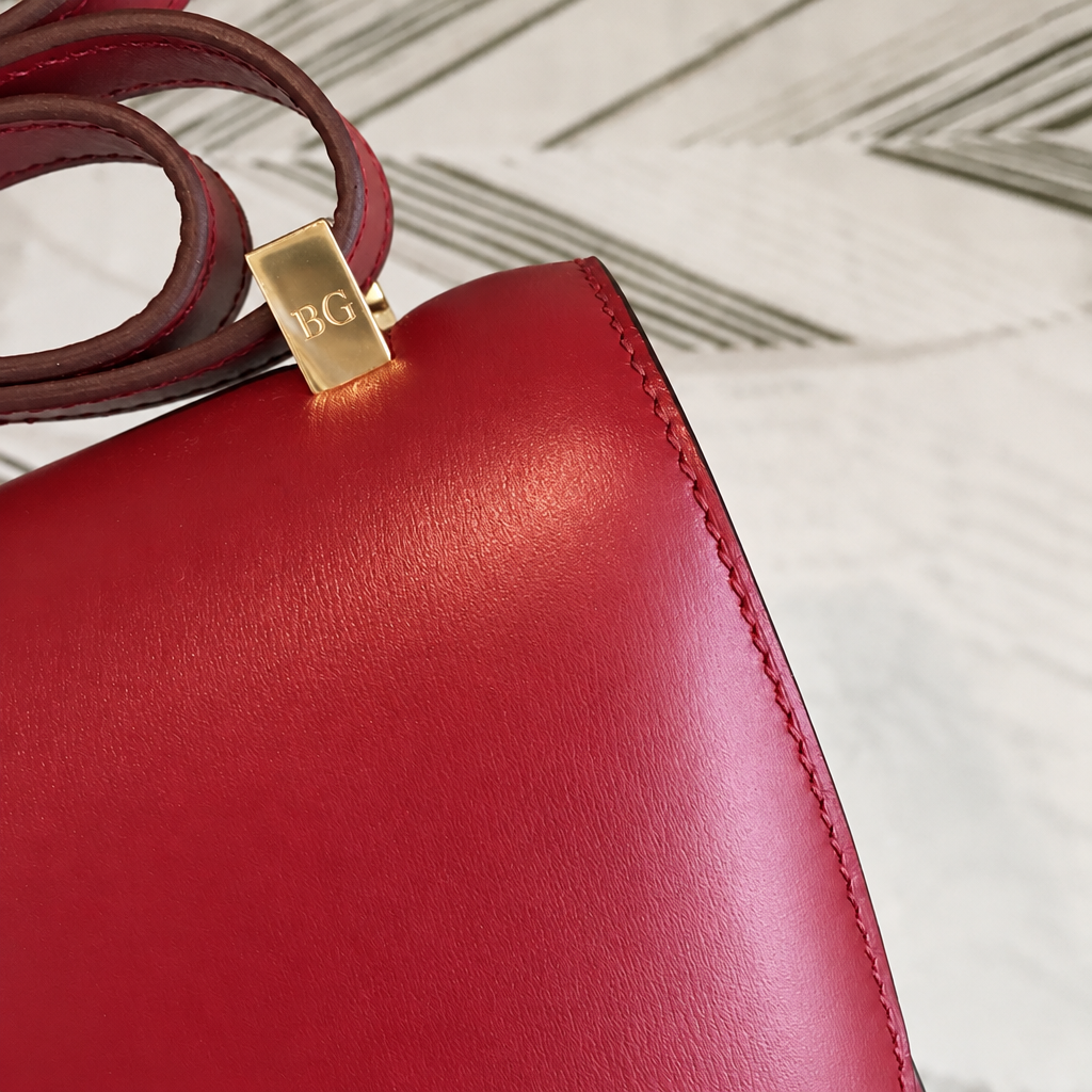 Constance 24 Burgundy Leather Shoulder Bag
