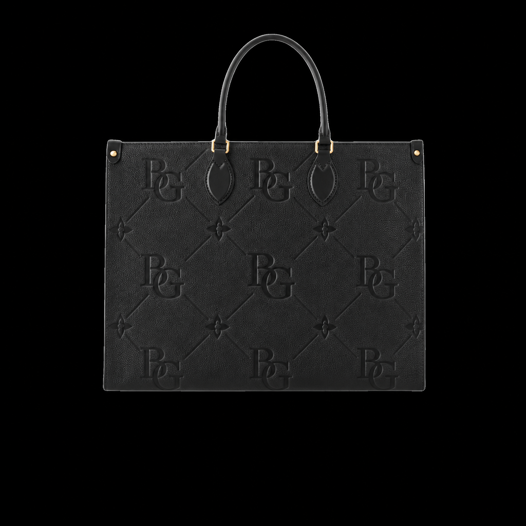 OnTheGo GM Black Monogram Empreinte Leather Tote