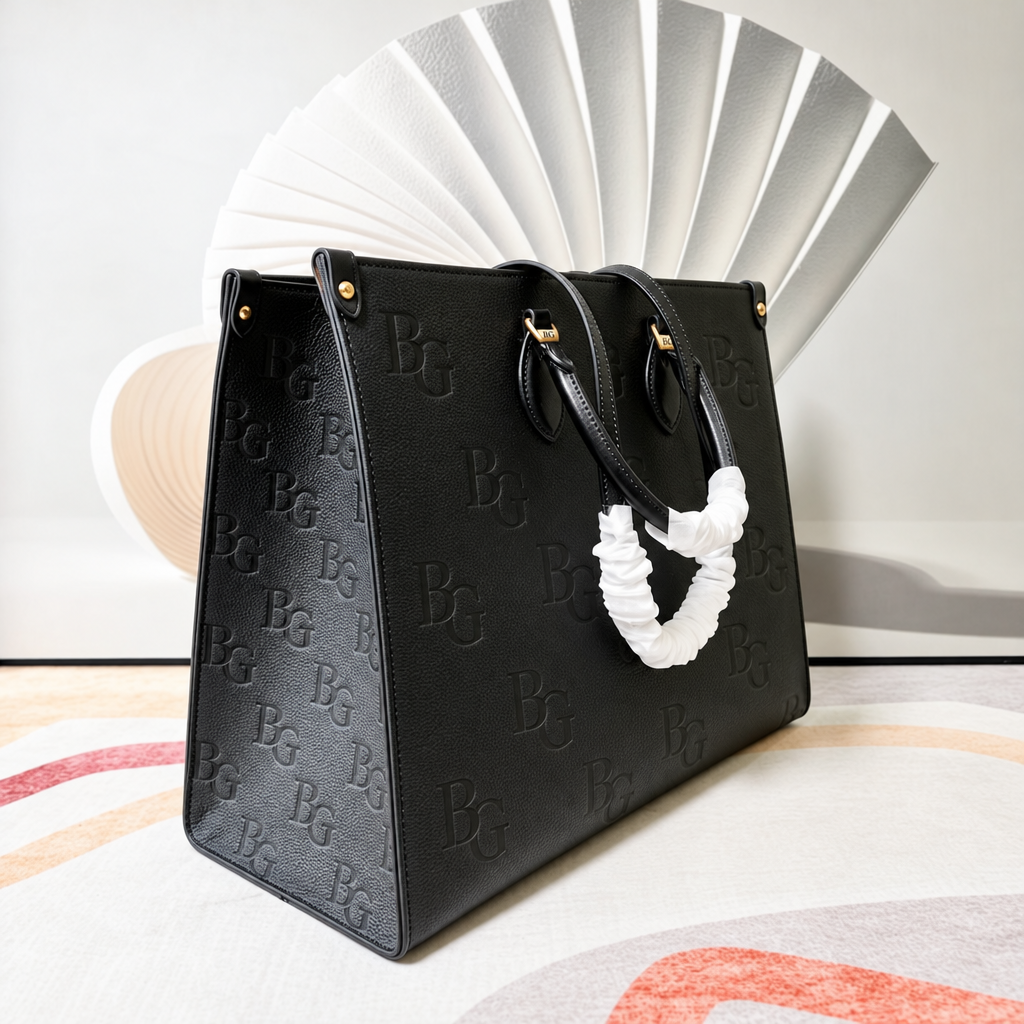 OnTheGo GM Black Monogram Empreinte Leather Tote