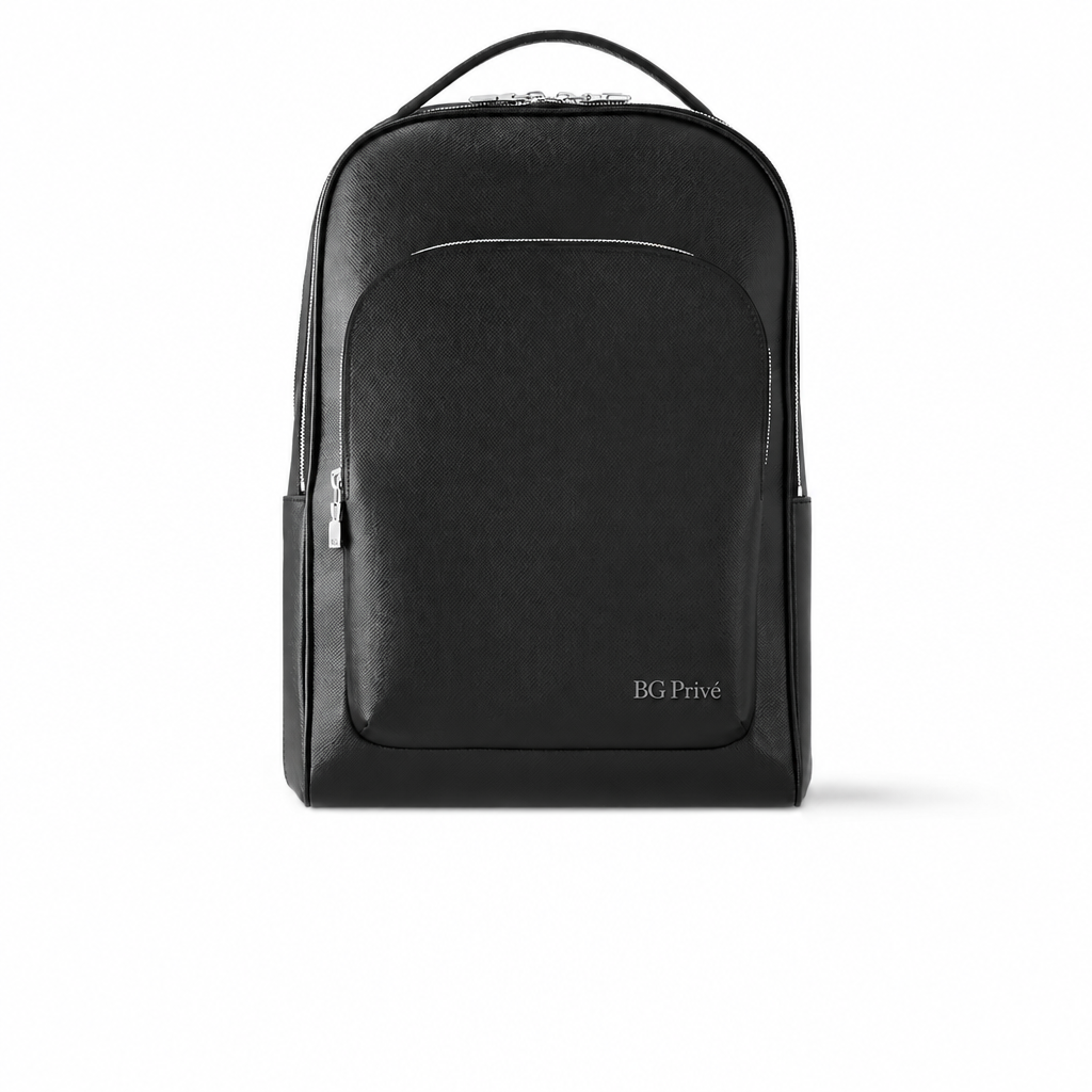 Avenue Backpack in Black Taiga Leather