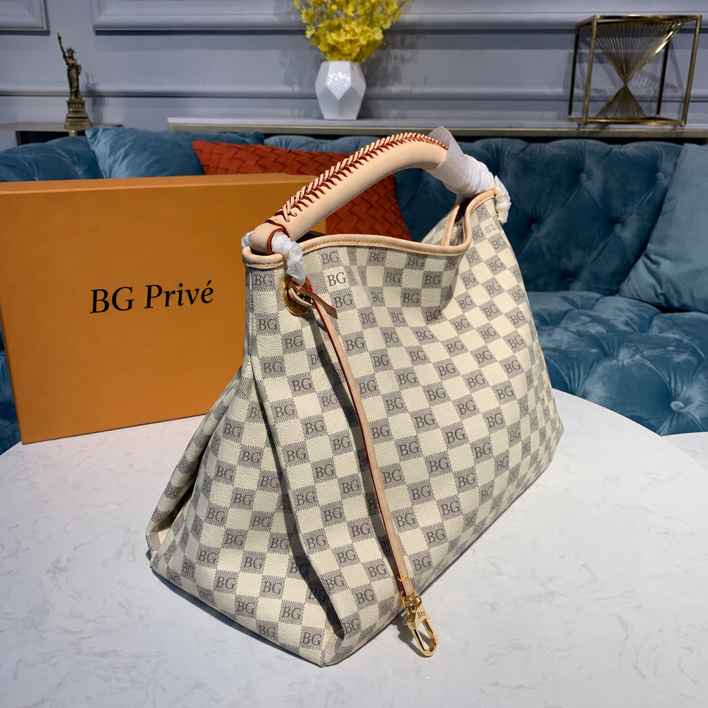 Artsy MM Damier Azur Open-Top Hobo Bag