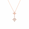 Color Blossom M Star Pendant Necklace in Pink Gold