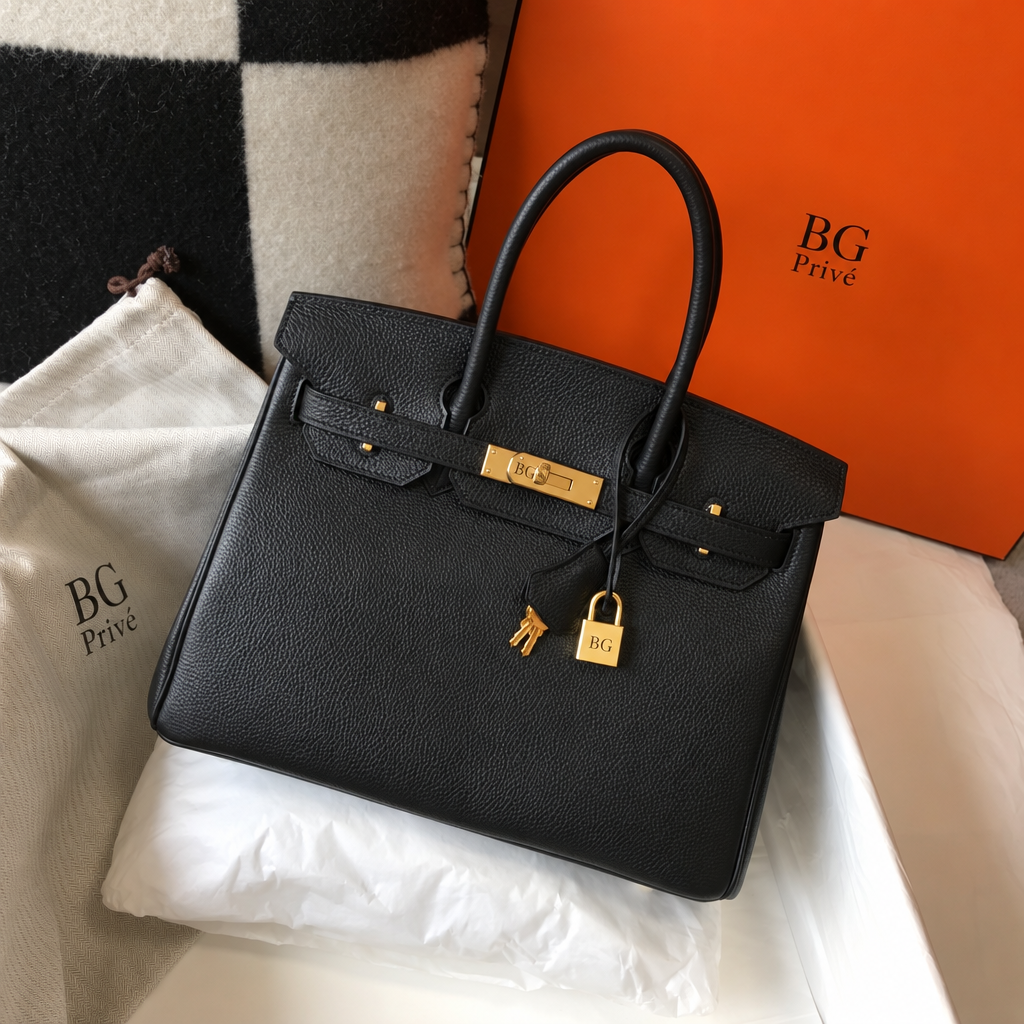 Birkin 30 Black with Gold-Tone Hardware