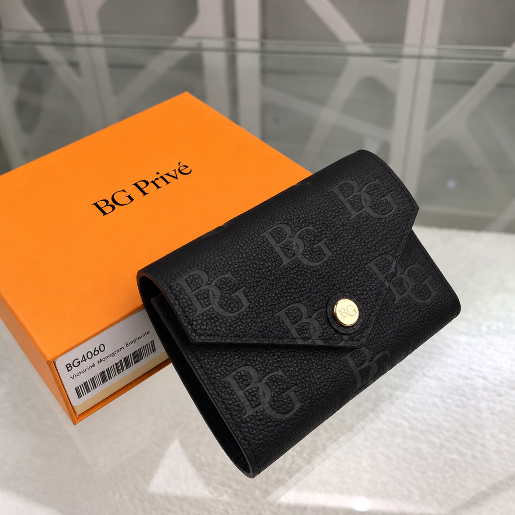 Victorine Wallet in Black Monogram Empreinte Leather