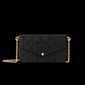 Felicie Pochette in Black Monogram Empreinte Leather