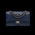 Classic Flap Medium Handbag – Dark Navy Blue Gold-Tone Hardware