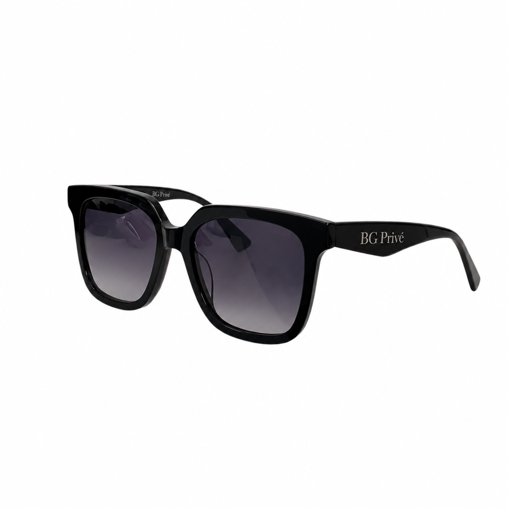 Symbole Sunglasses – Black Acetate with Gray Gradient Lenses