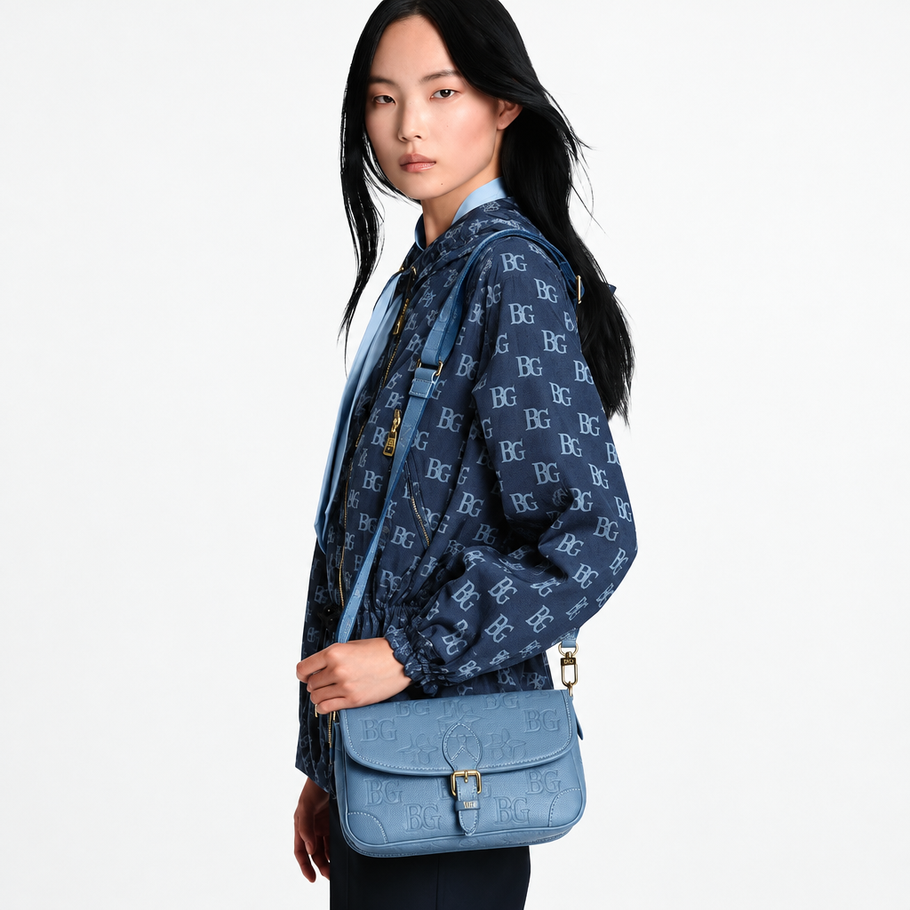 Diane Bag in Blue Jean Monogram Empreinte Leather