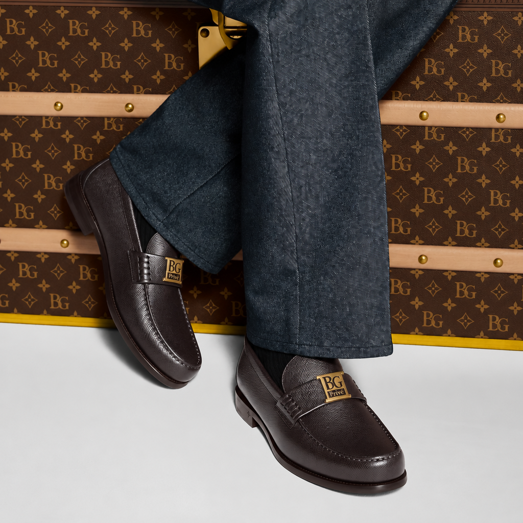 Major Loafer in Marron Taiga Leather