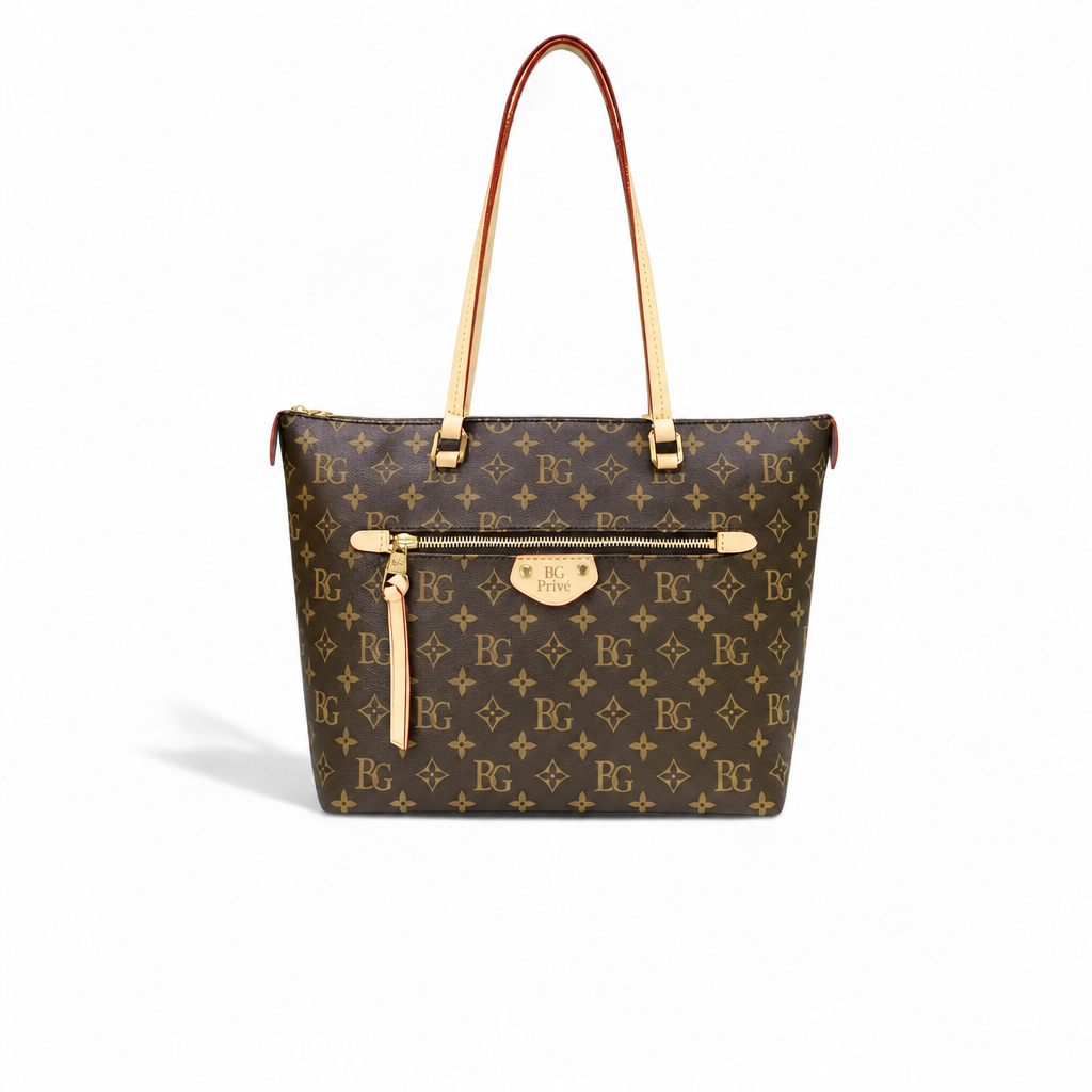 Iena MM Monogram Zip-Top Tote Bag