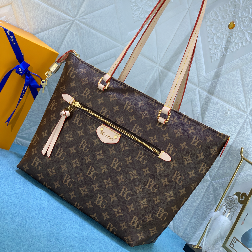 Iena MM Monogram Zip-Top Tote Bag