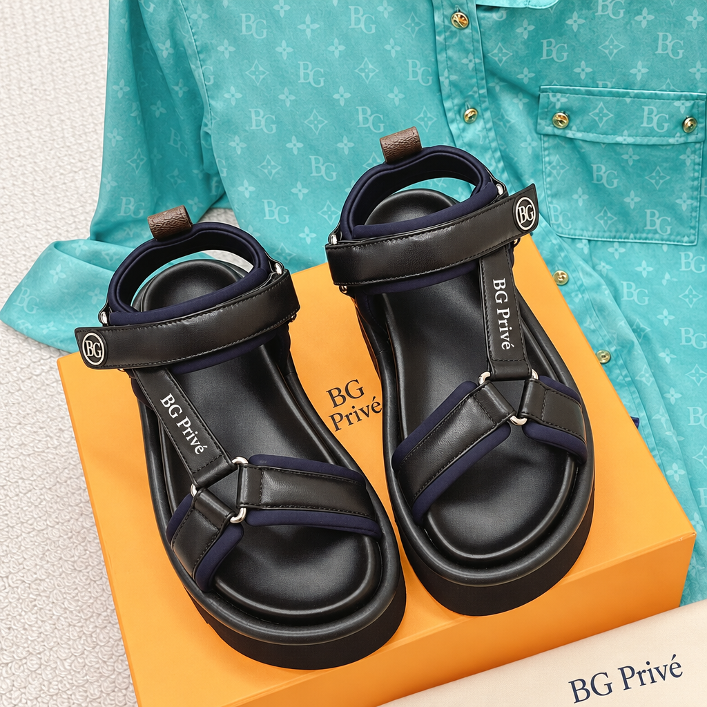 Pool Pillow Sandal Black Flatform Comfort Sandal