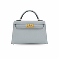 Mini Kelly II Sellier 20 Bag in Pale Blue-Gray