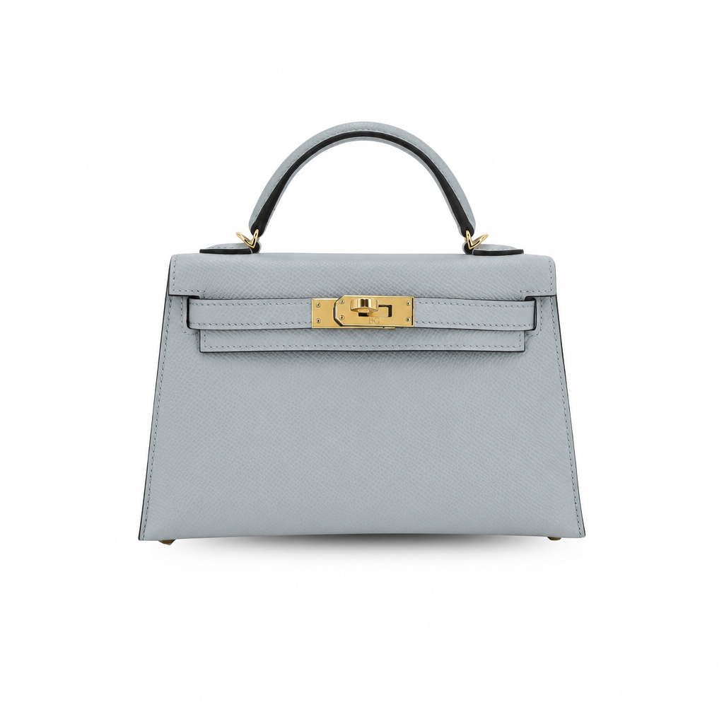 Mini Kelly II Sellier 20 Bag in Pale Blue-Gray