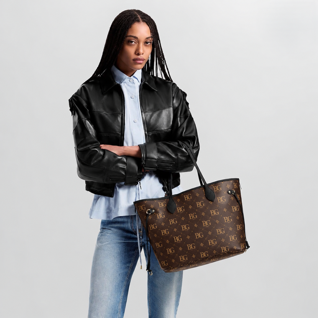 Neverfull Inside Out MM Reversible Tote Monogram/Black