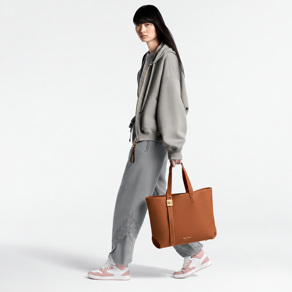 Low Key Cabas MM in Cognac