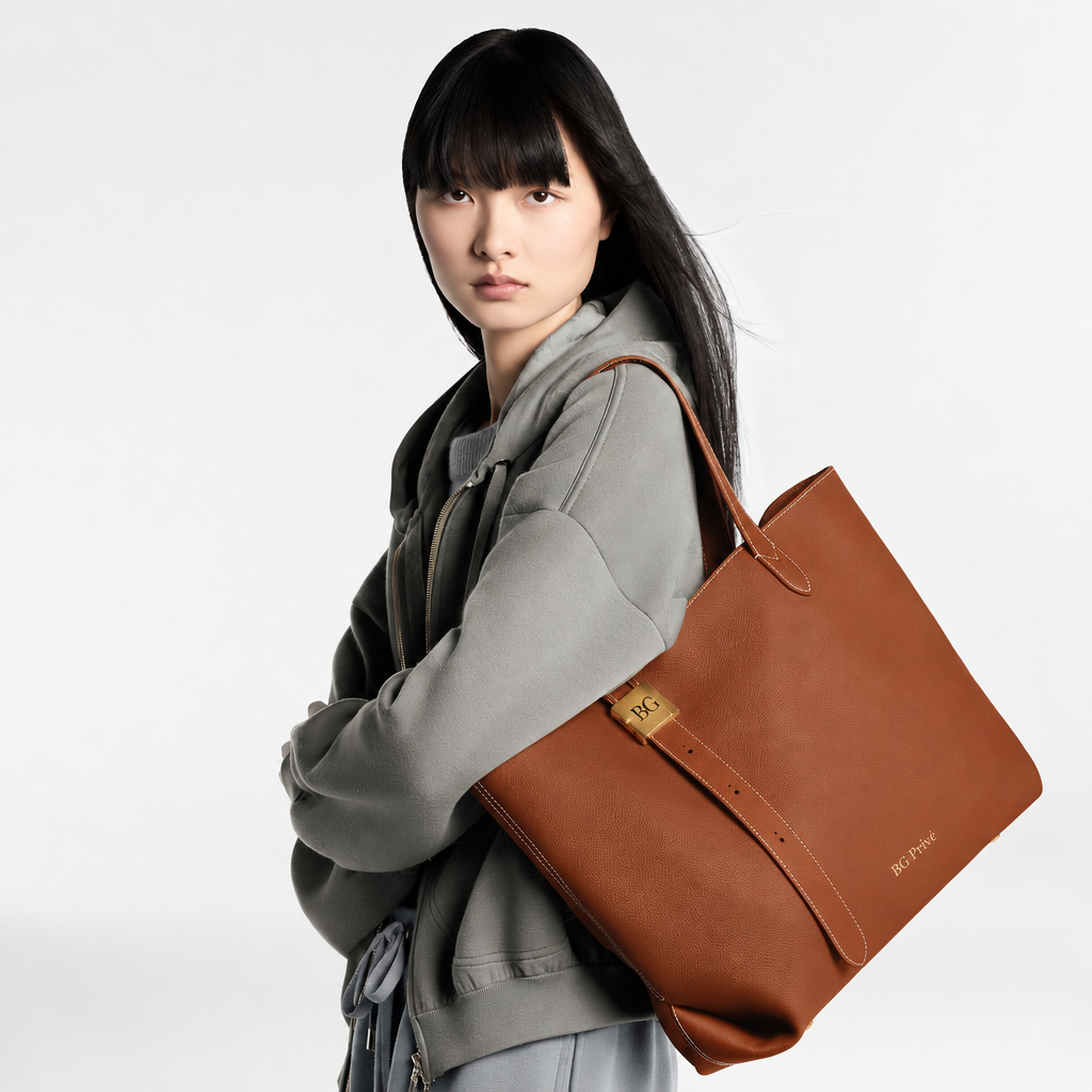 Low Key Cabas MM in Cognac