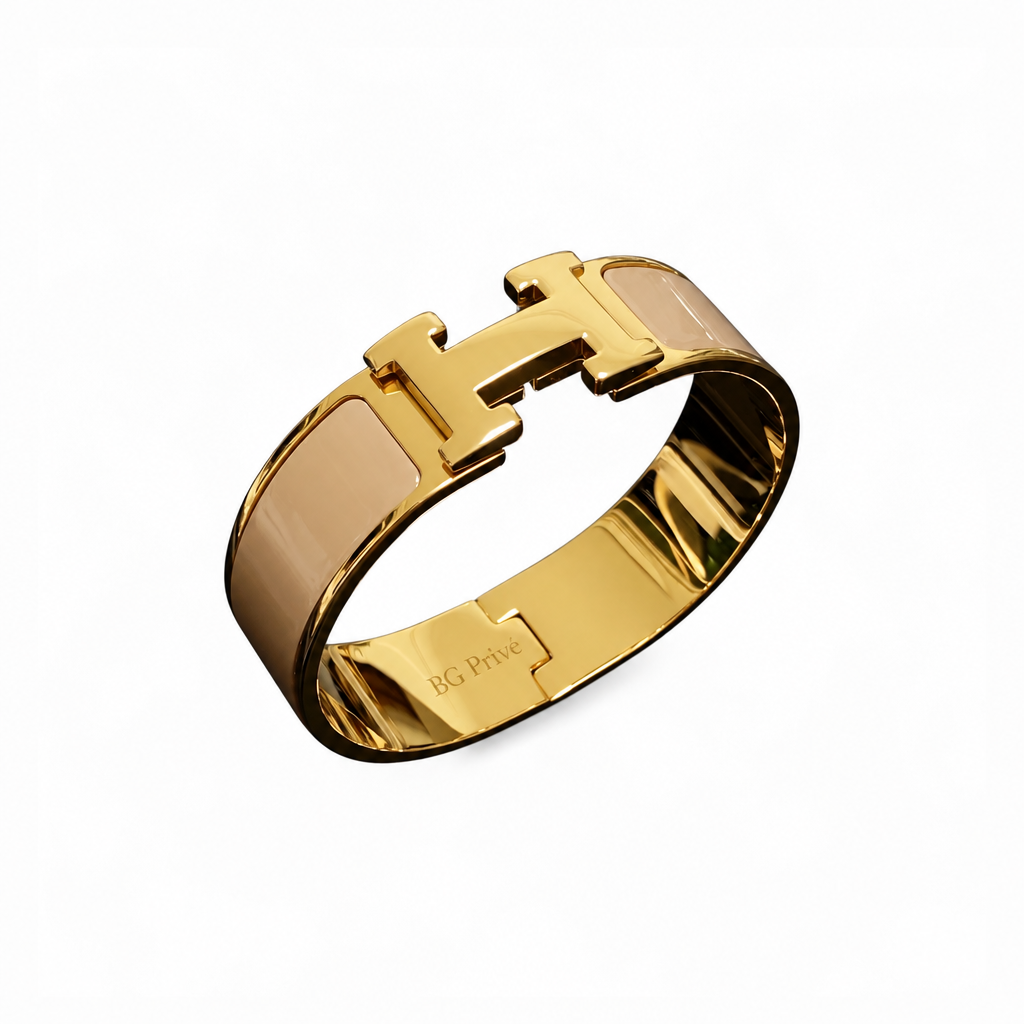 Clic Clac H Bracelet, Wide Enamel