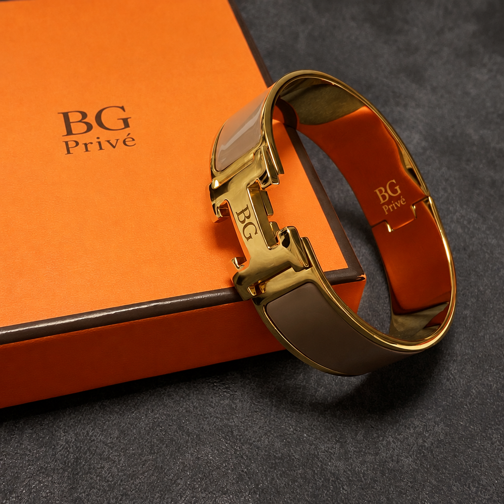 Clic Clac H Bracelet, Wide Enamel