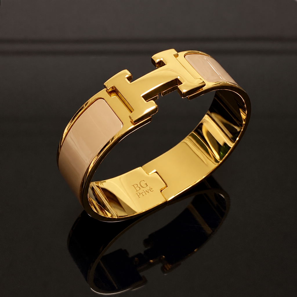 Clic Clac H Bracelet, Wide Enamel