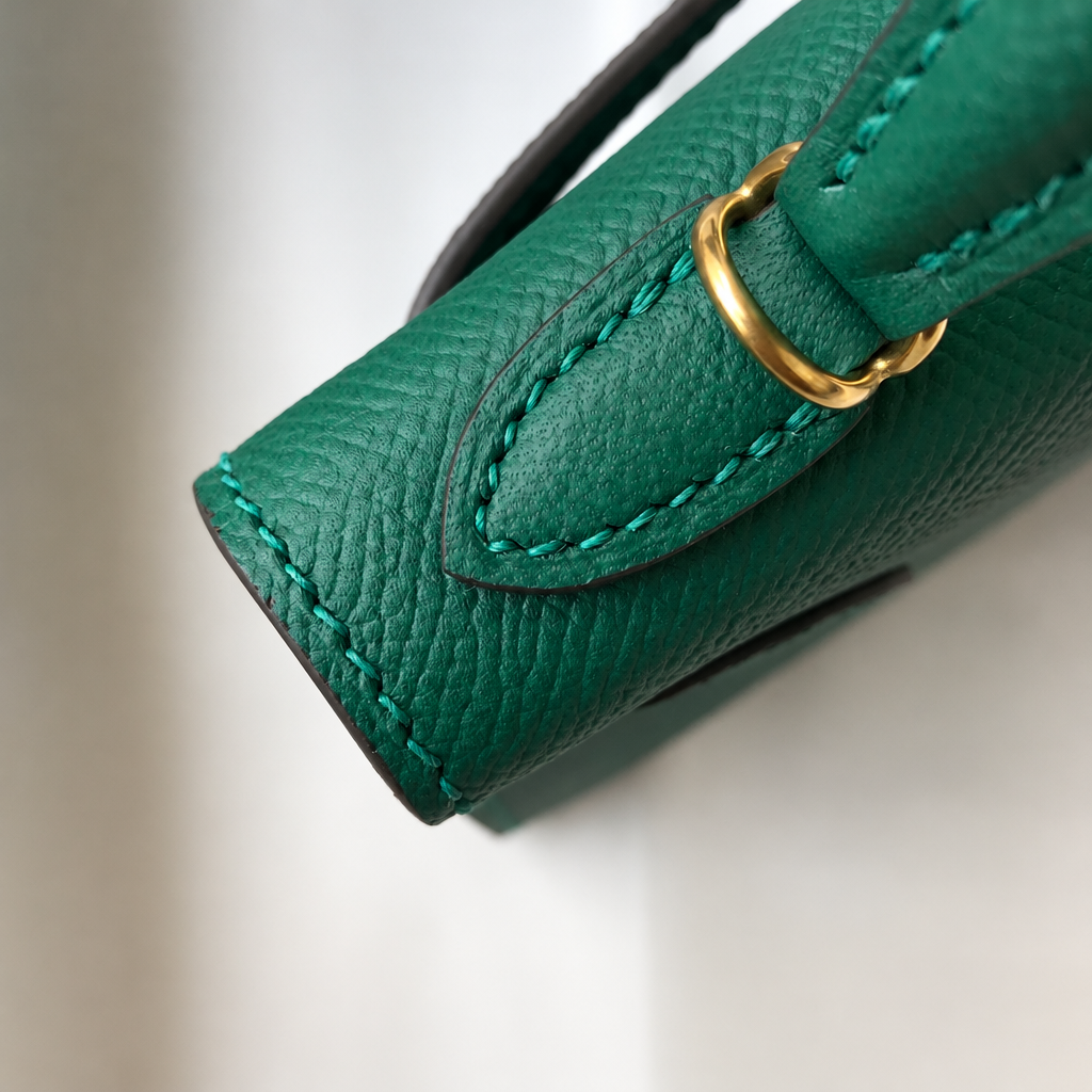 Mini Kelly II 20 Sellier Green with Gold-Tone Hardware