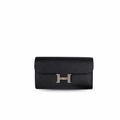 Constance Long Wallet in Black Epsom Calfskin