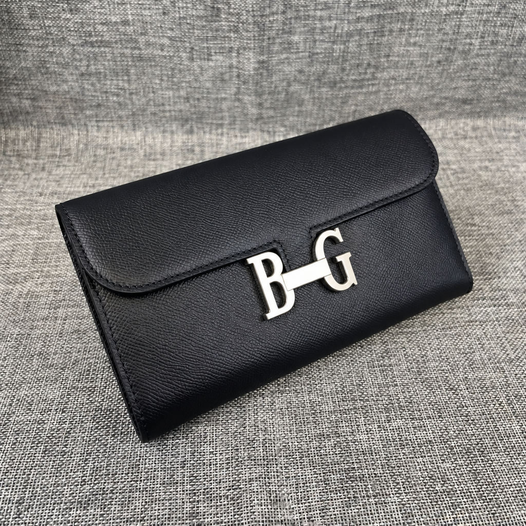Constance Long Wallet in Black Epsom Calfskin