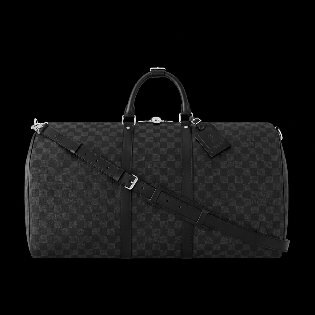 Keepall 55 Bandoulière in Damier Graphite Canvas