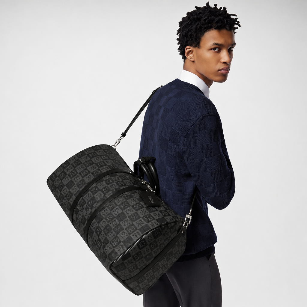 Keepall 55 Bandoulière in Damier Graphite Canvas