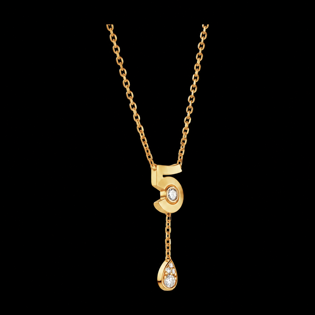 N°5 Extrait de N°5 Pendant Necklace in 18K Yellow Gold