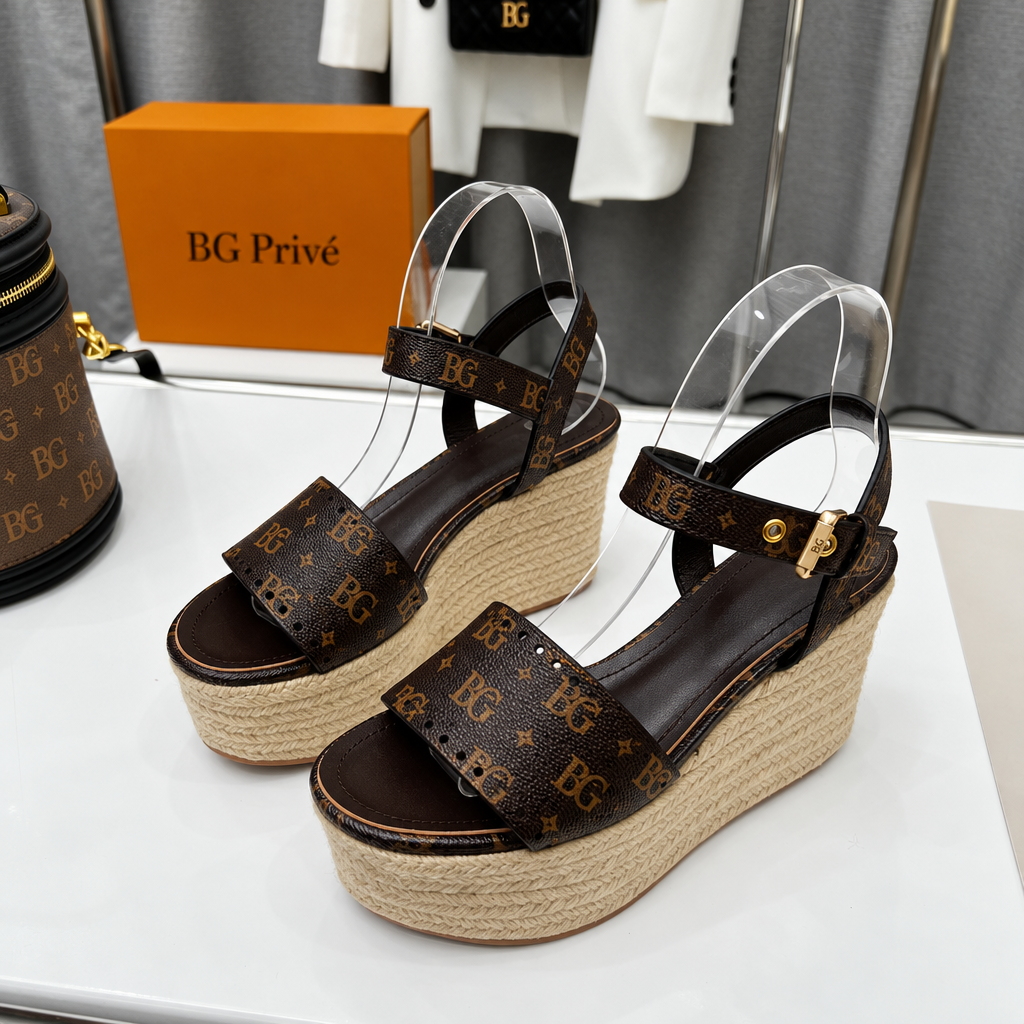 Starboard Wedge Sandal in Brown