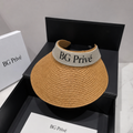 Sun Visor with Triomphe Logo and Wide Woven Brim