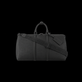 Keepall 50 Bandoulière Aerogram Black Leather Bag