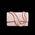 Classic Flap Large Handbag in Light Pink with Gold-Tone Hardware