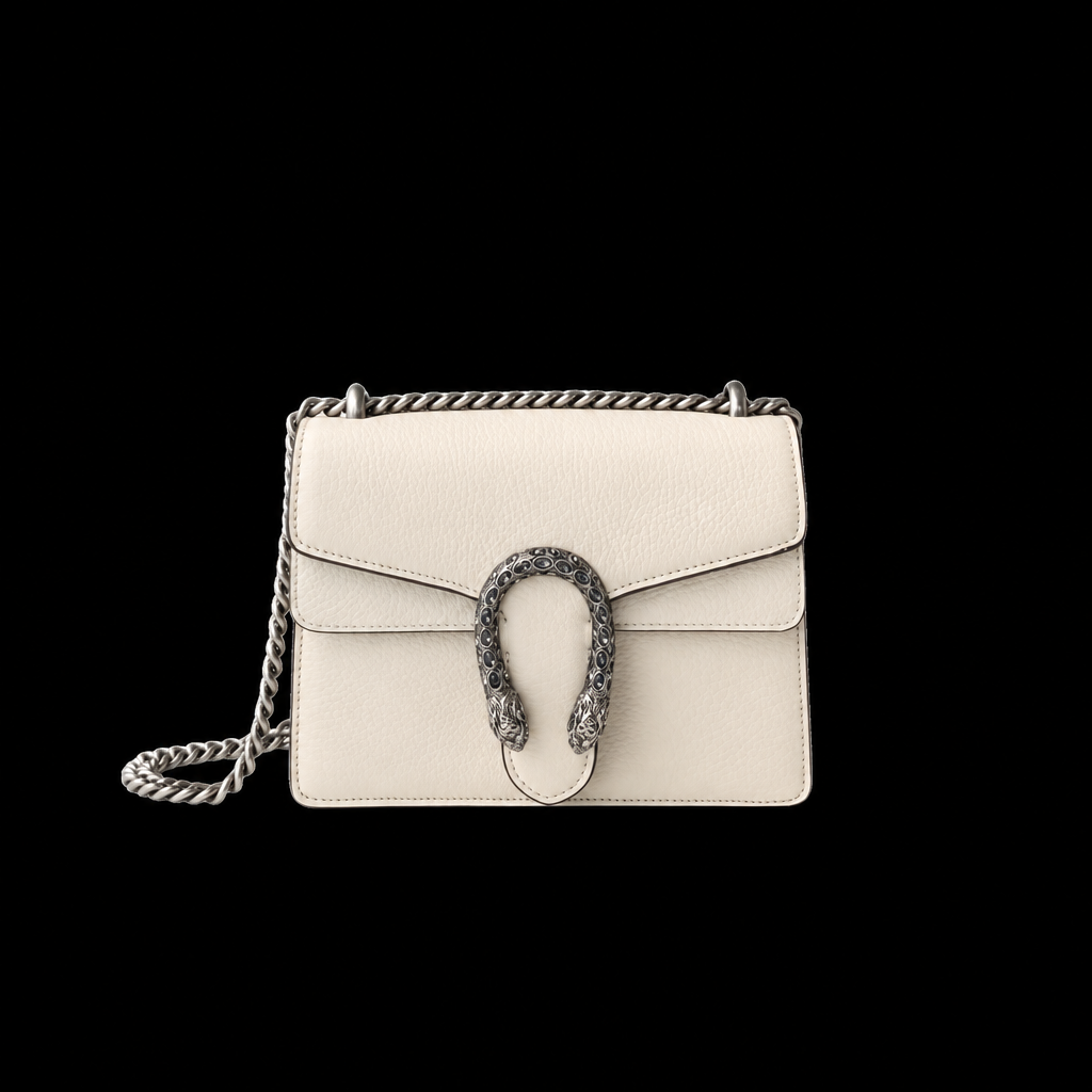 Dionysus Bag Mini Shoulder Bag in White Leather
