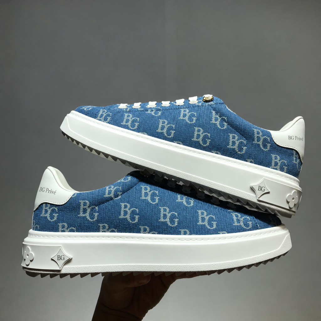 Time Out Sneaker in Blue Monogram Denim