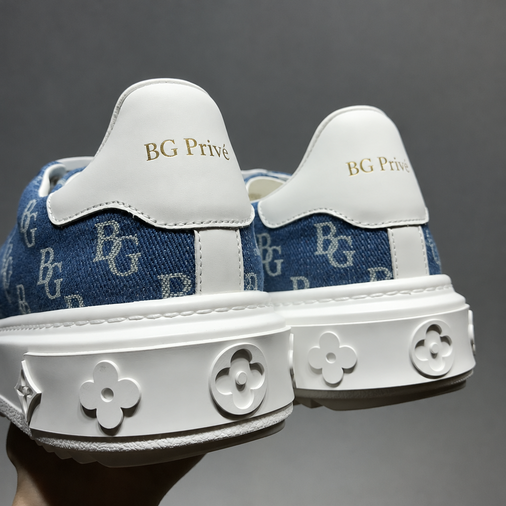 Time Out Sneaker in Blue Monogram Denim