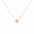 Color Blossom BB Star Pendant in Pink Gold, Pink Mother-of-Pearl and Diamond