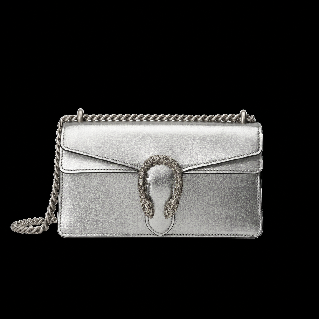 Dionysus Small Shoulder Bag Metallic Silver 400249