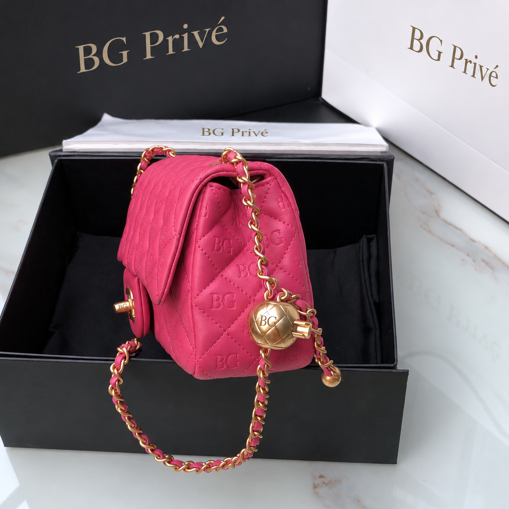 Mini Flap Bag AS1787 in Bright Pink Lambskin
