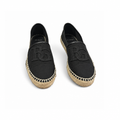 Interlocking Logo Canvas Espadrilles in Black