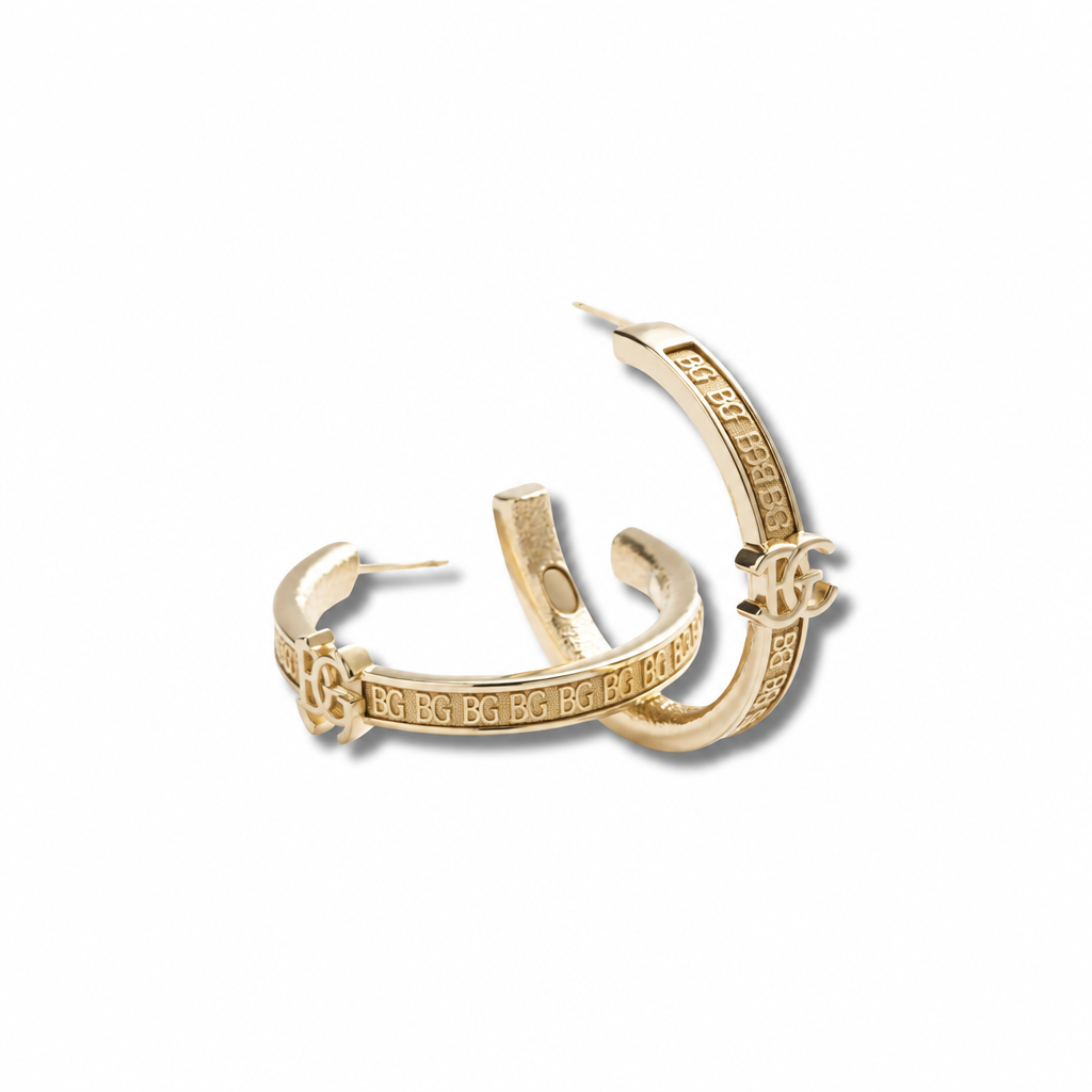 Hoop Earrings Gold Tone 24B ABE245 B18058 NZS80
