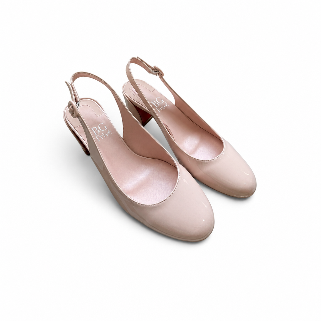 Christian Louboutin So Jane Sling 55 mm Pumps in Leche Patent Calf Leather