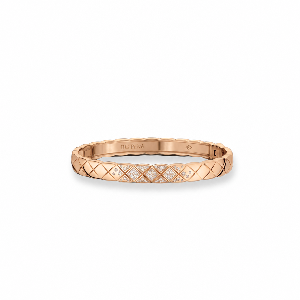 Coco Crush Bracelet in 18K Beige Gold with Diamonds