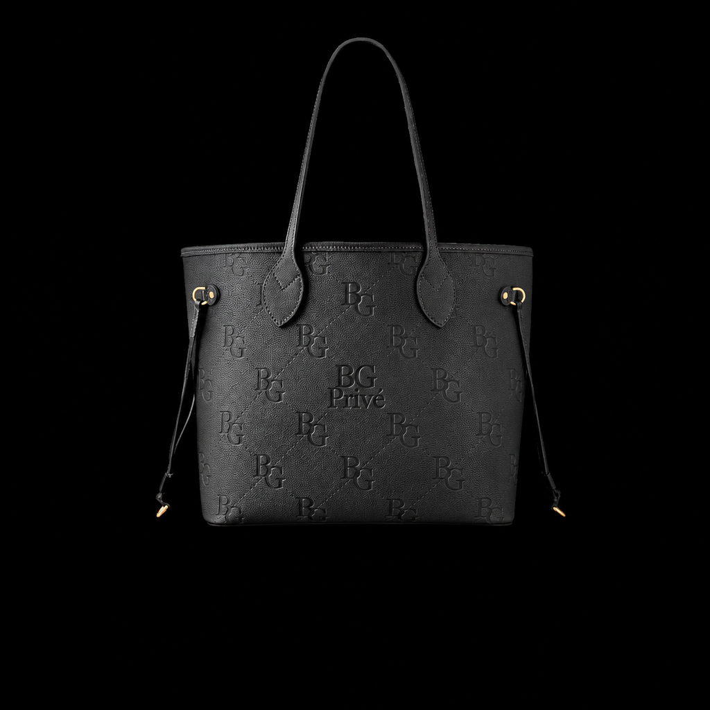 Neverfull MM Black Monogram Empreinte Leather Tote