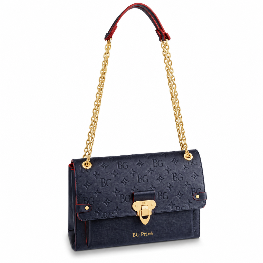 Vavin PM Monogram Empreinte Marine Rouge Chain Shoulder Bag