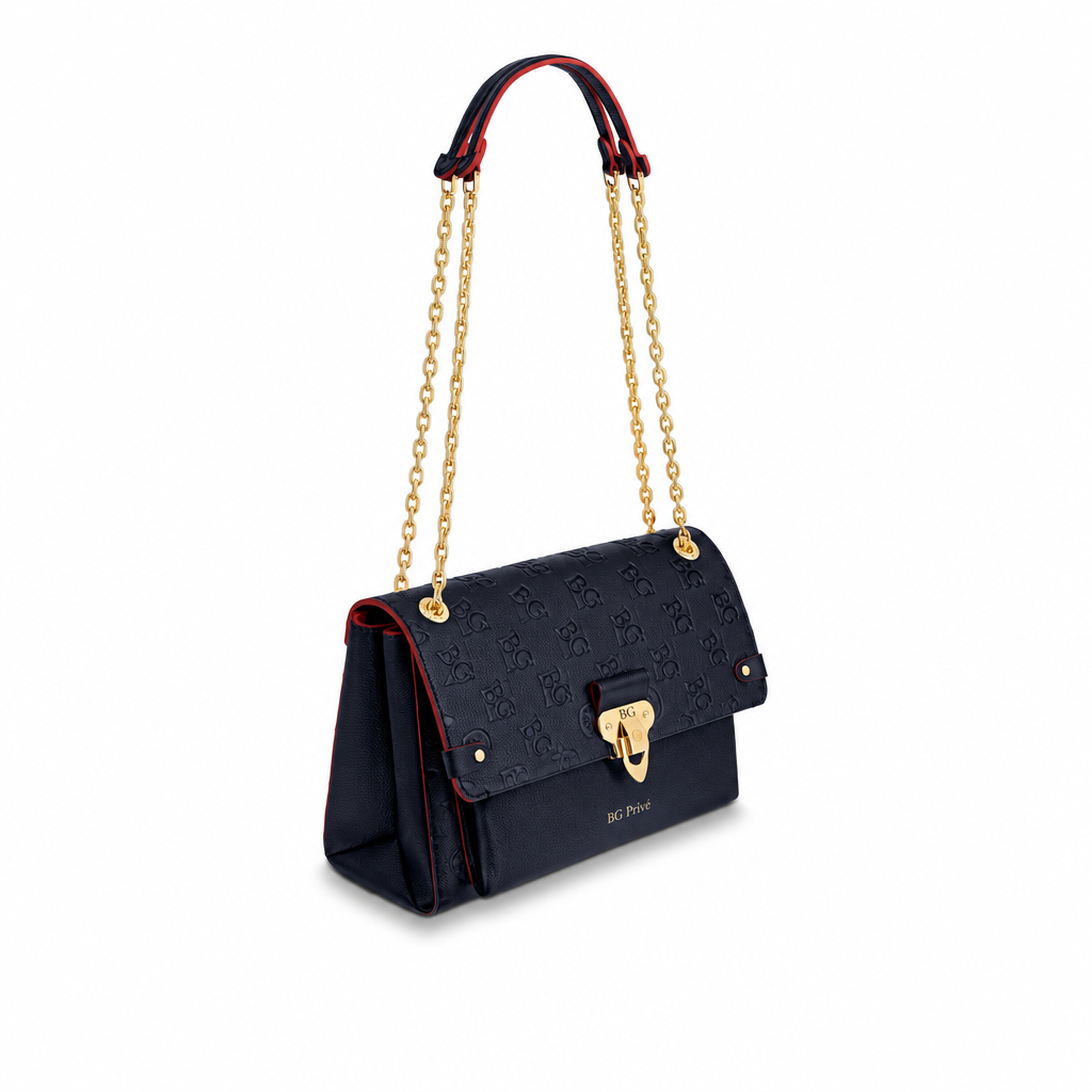 Vavin PM Monogram Empreinte Marine Rouge Chain Shoulder Bag