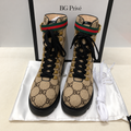 Trip Monogram Wool Combat Boots for Women
