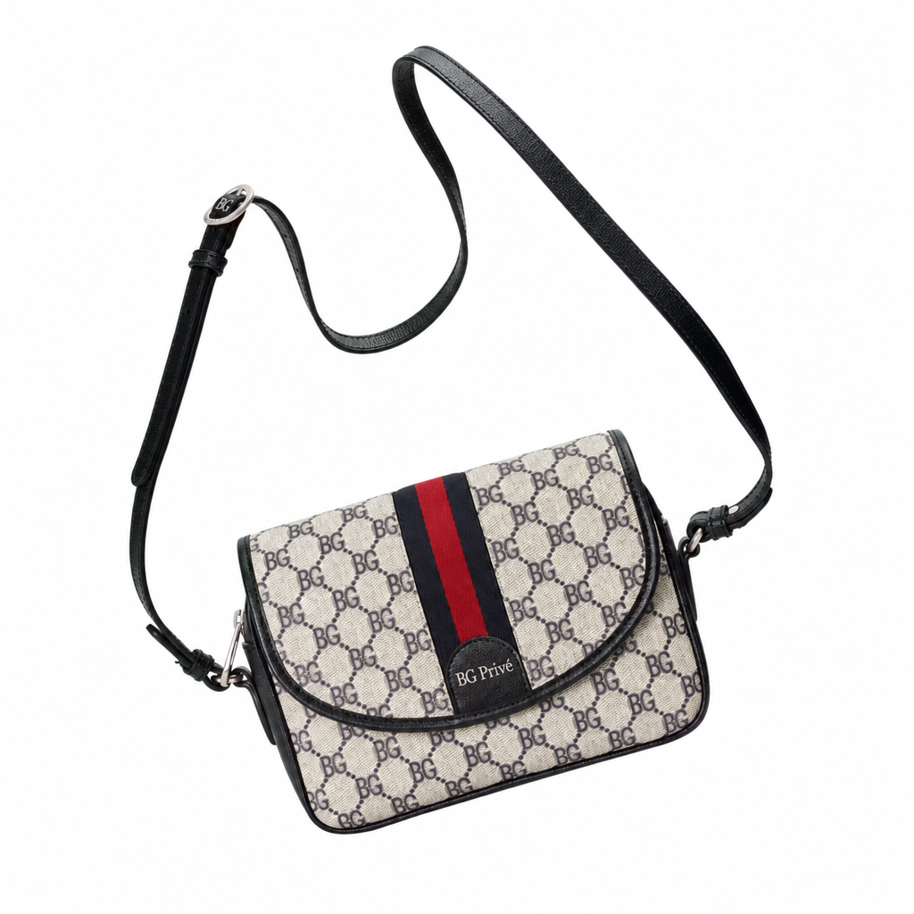Ophidia Shoulder Bag in Blue Canvas