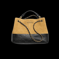 Small Tote Beige &amp; Black Quilted AS5634